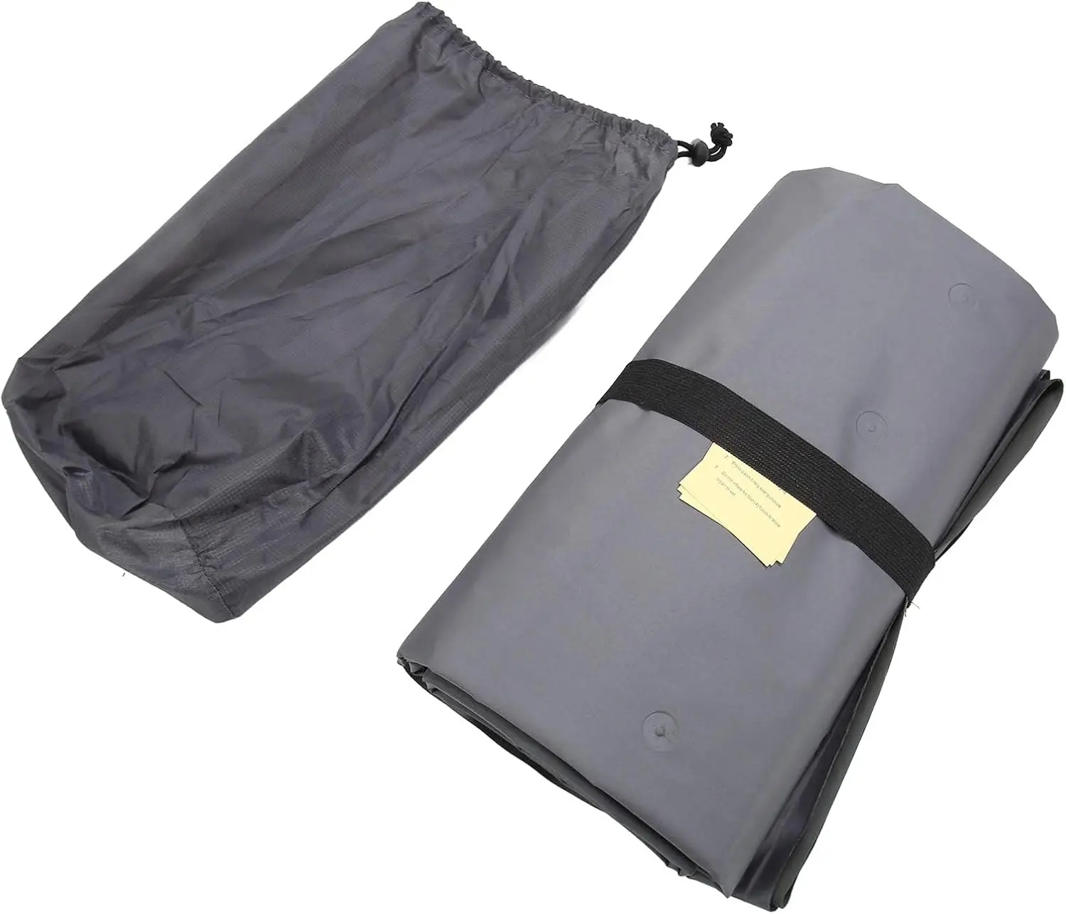 Camping Sleeping Pad 60s Foot Press Inflation Ergonomic Support Waterproof Nylon Camping Mattress for 2 People Outdoor