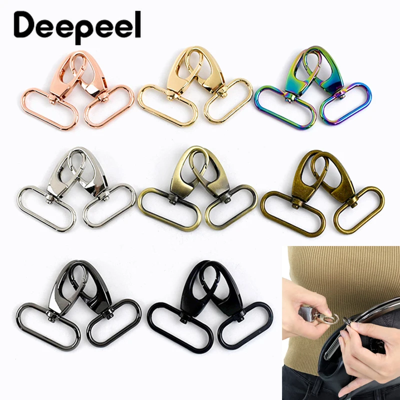 

5/10/20Pcs 20-38mm Metal Buckles Bag Strap Snap Hook Carabiner Clip Keychain Trigger Swivel Lobster Clasp Hardware Accessories