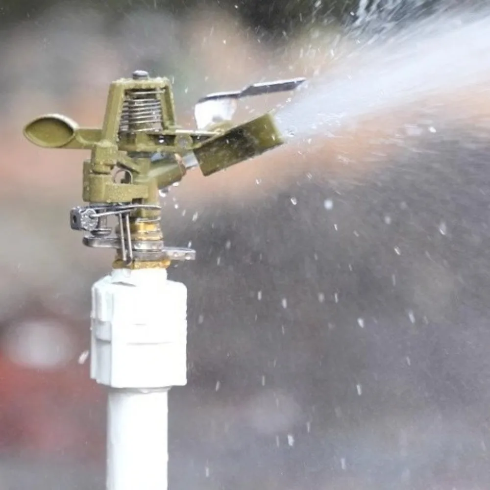 360° Rotation Impact Sprinkler Head Zinc Alloy Adjustable Nozzle Rotating Sprinkler Heavy Duty High Flow Rate