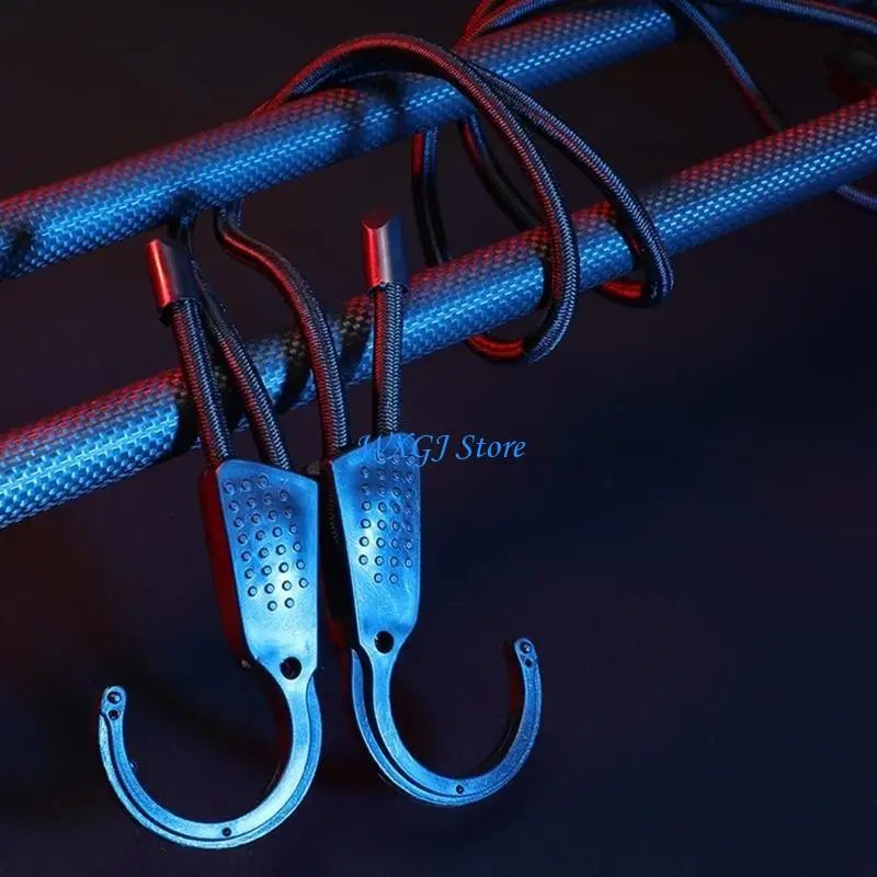 

37JE Car Clothesline Hook Cargo Luggage Clothing Lashing Buckle Rope Strong Elastic Strap Adjustable Tension Belt For Travel