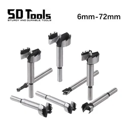 Brocas Forstner multidientes para carpintería, brocas de perforación de bisagra de 6mm-72mm, sierra de agujero autocentrante, herramientas de perforación para carpintería