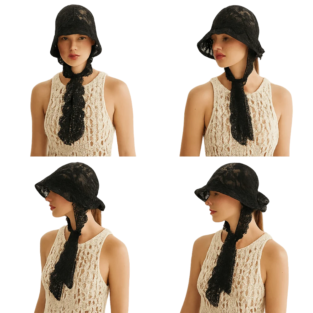 تنوعا الدانتيل غاسل الحجاب قبعة الكورية نمط رقيقة قبعة الشمس الجاكار حزام تنفس الشمس قبعة بحافة الربيع الصيف للنساء #2