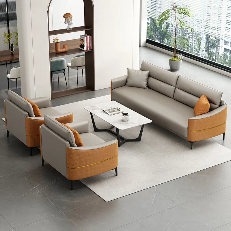 Office sofa coffee table combination business reception office sofa meeting guests negotiation sofa
