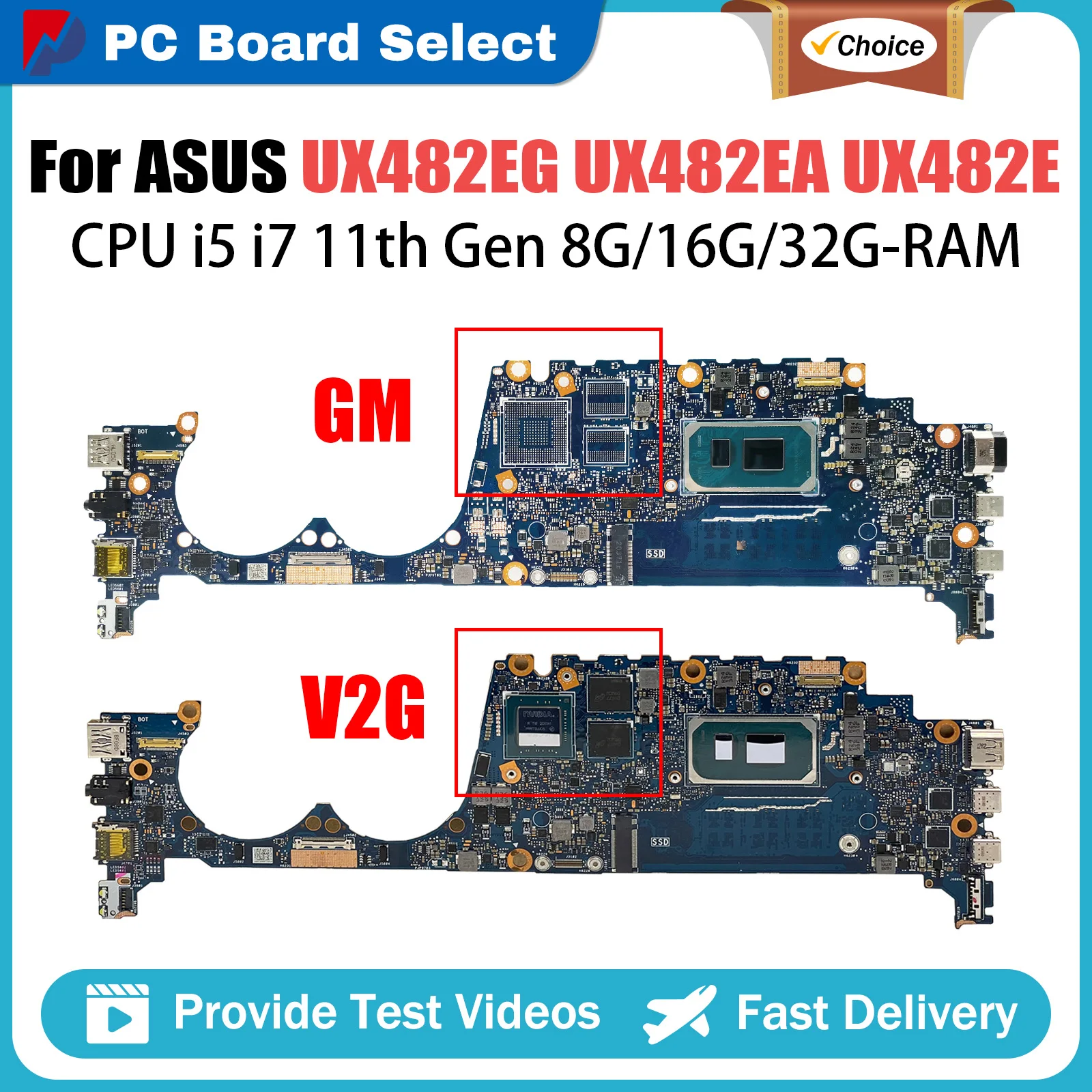 UX482EG Mainboard For ASUS UX482EA UX482E BE482E BX482E Laptop Motherboard i5 i7 11th Gen RAM-8G/16G/32G