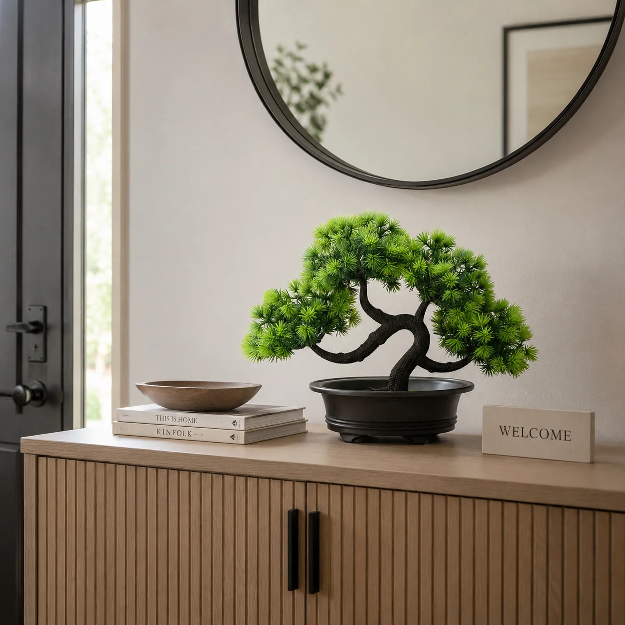 1 Stück Künstlicher Bonsai-Baum, Kunstpflanze für Heimdekoration, Wohnzimmer, Badezimmer, Bücherregal, Eingangsbereich, Tisch, Schreibtisch-Dekorationen – Detail 4