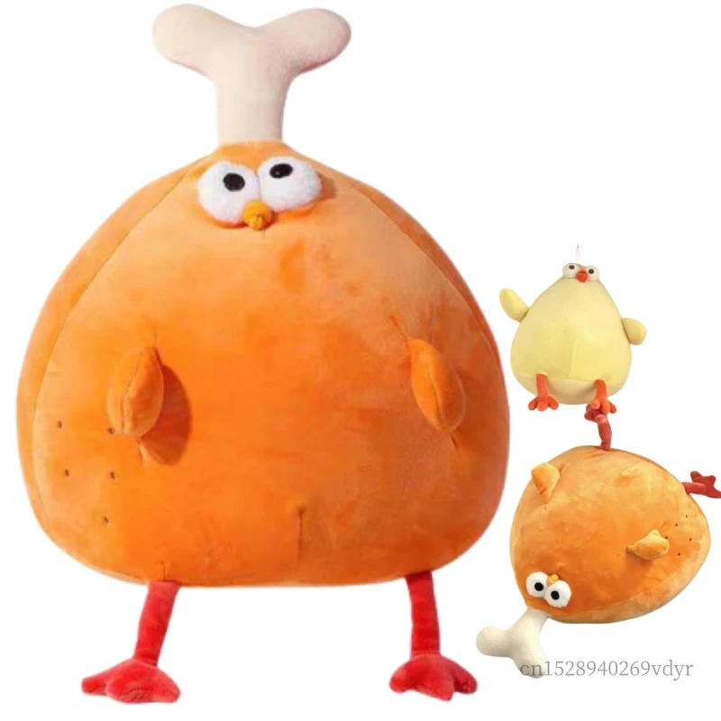New Chicken&Leg Chicken Soft Gingerbread Chicken Dolls Decor Cartoon Simulation Fruit Animals Stuffed Toy Pillow Birthday Gifts
