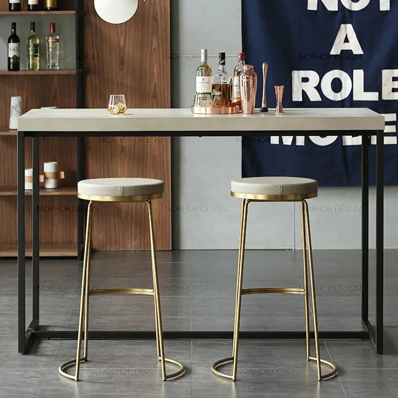 Metal Kitchen Bar Stool Free Shipping Modern Gold High Quality Bar Stool Luxury Dining Room Taburetes De Bar decoration