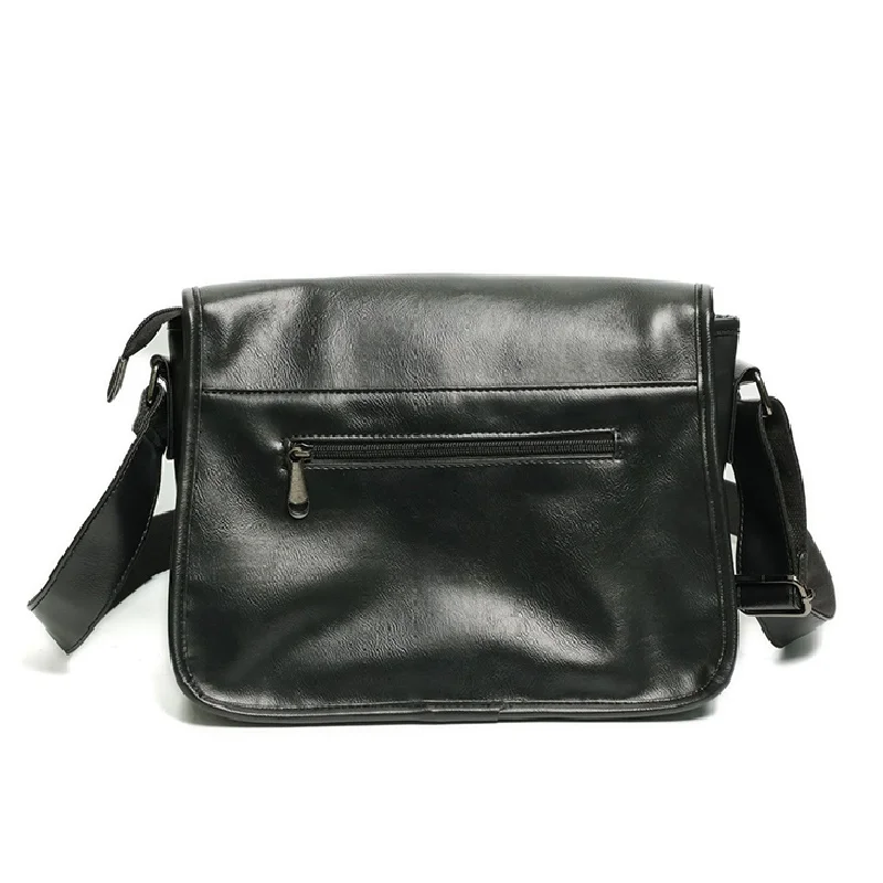 Bolsa de Ombro PU Monocromática Masculina, Sacos Mensageiro Empresarial, Grande Capacidade, Viagem Crossbody, Masculino, Alta Qualidade, Moda, 2023