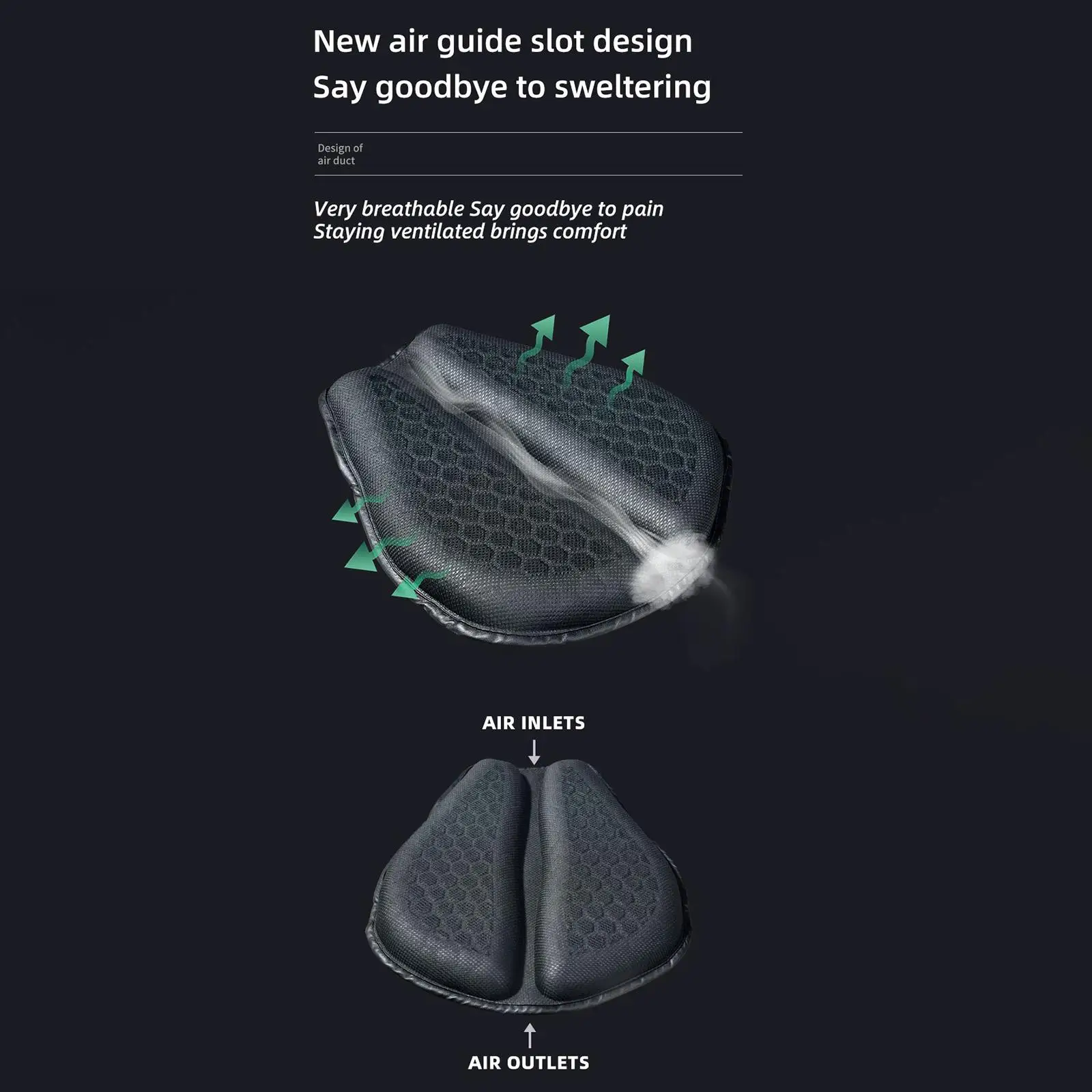 Motorbike Seat Cushion Shock Absorb for Long Distance Riding Travel Professional Riders