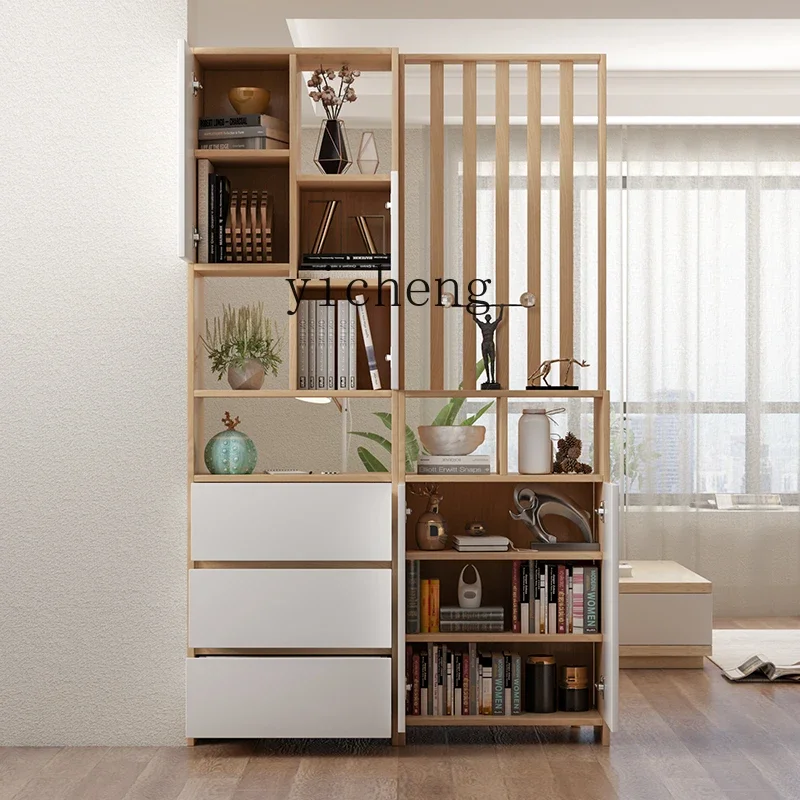b9 Entrance Entrance Cabinet Modern Simple Shoe Cabinet Partition Double-Sided Screen Living Room Entrance Creative Wine Cabinet