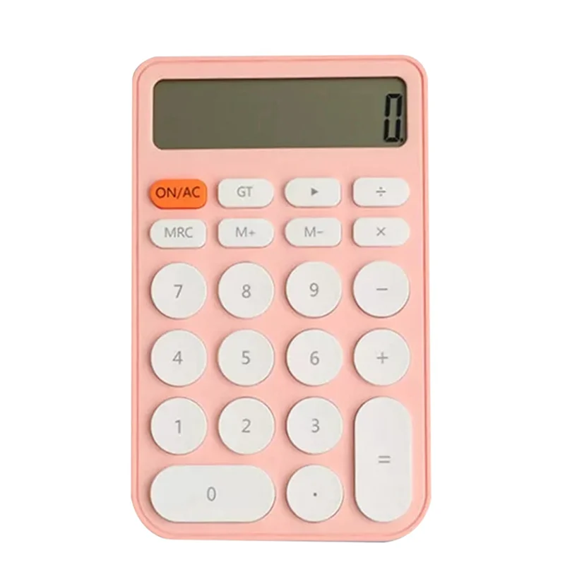 Simple Handheld Calculator Student Learning Assistant Calculator Mini Portable Calculator Pink