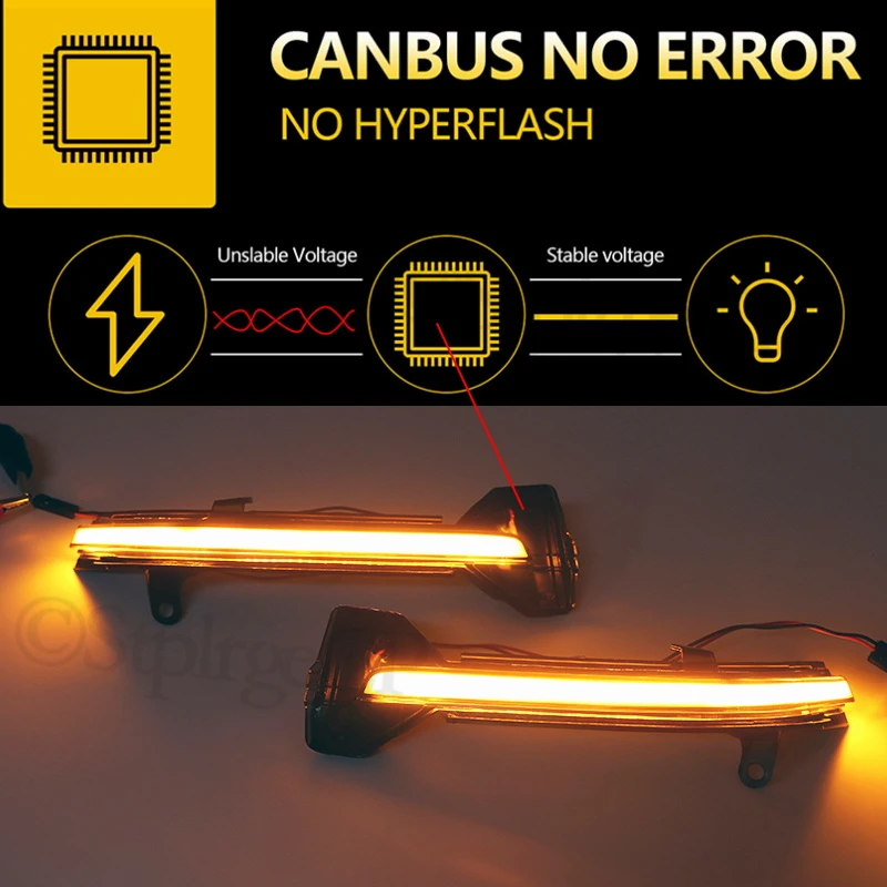 For BMW 5 6 7 Series F10 F11 F07 F06 F12 F13 F01 Dynamic Turn Signal LED Rearview Mirror Indicator Blinker Sequential Light