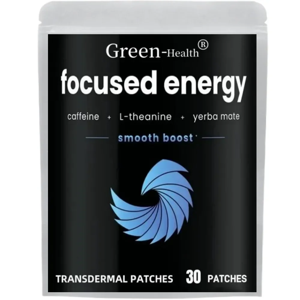 Focused Energy Transdermal Patches with L-Theanine Focus & Performance Brain Booster – 30 Patches One Month Supply