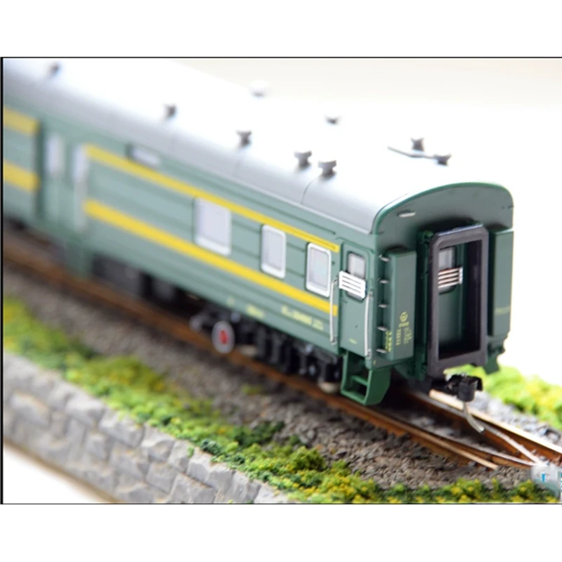 HO 1/87 modelo de tren 22 tipo equipaje compartimento para coche 22XL Beijing Bureau/Guangzhou ferrocarril cuero verde coche tren modelo de juguete