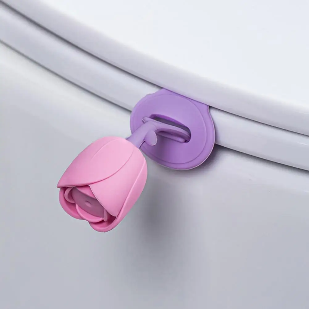 Tulip Flower Toilet Seat Lifter Silicone Tulip Toilet Lid Lifter Hands-free Seat Lift Handle Touch-free Toilet Cover Tool