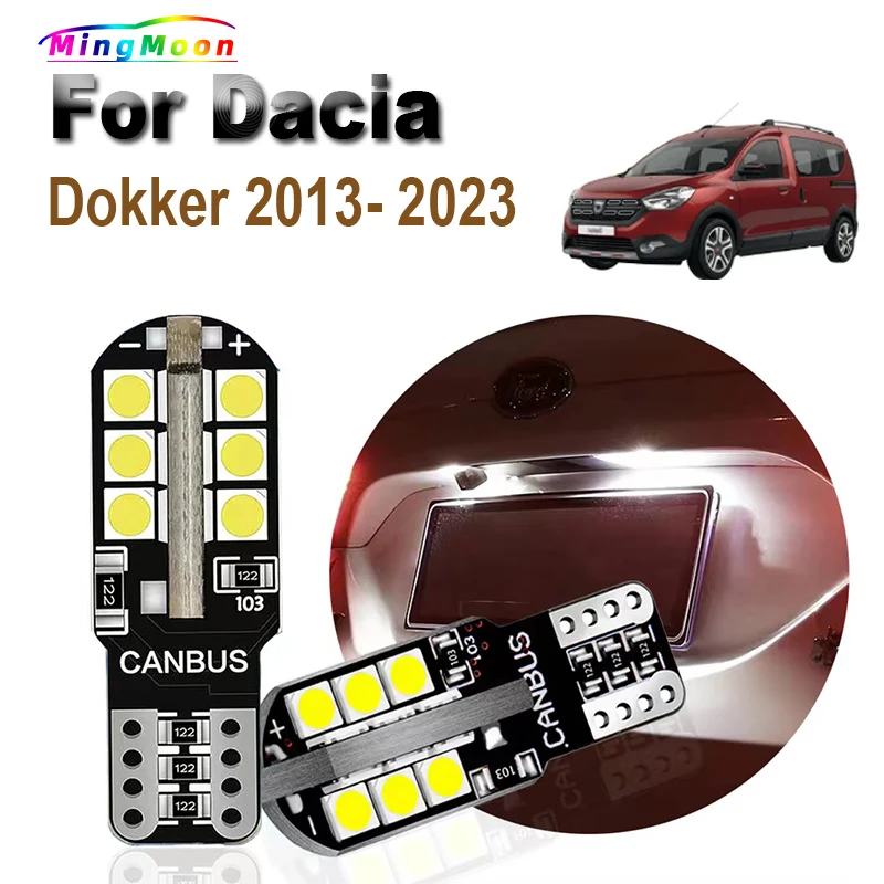 

2Pcs T10 LED Bulbs License Plate Parking Lamp For Dacia Dokker 2013- 2017 2018 2019 2020 2021 2022 2023 Car Interior Lights