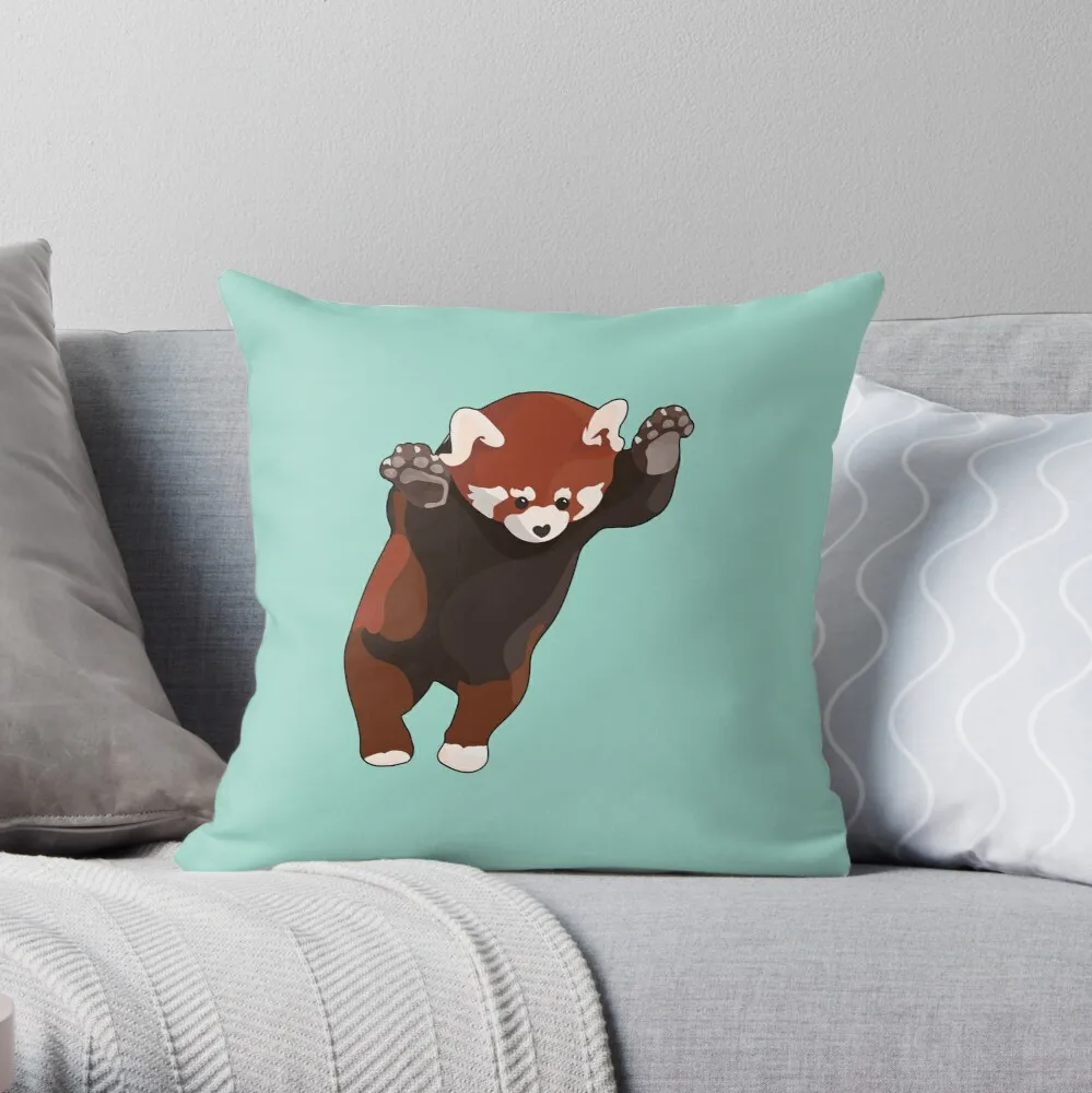 

Red Panda Excited Throw Pillow Covers For Sofas