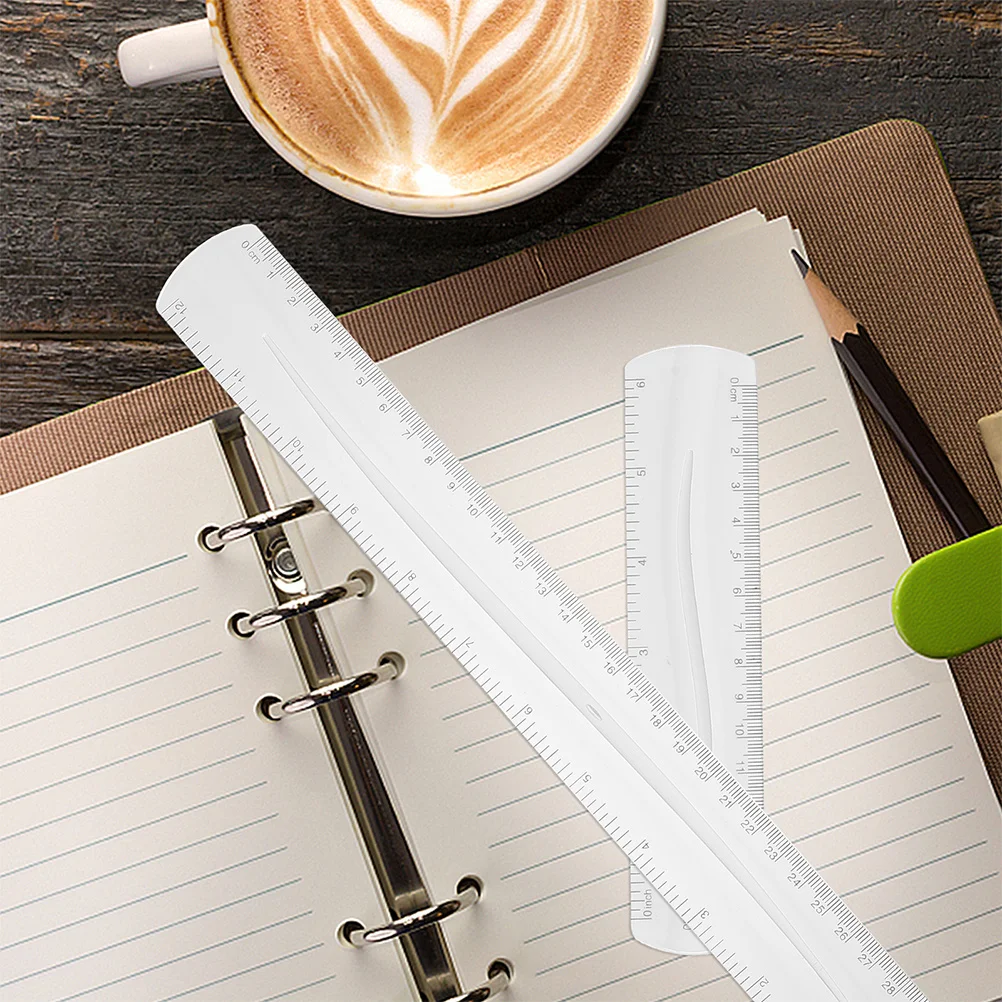 3 قطع مساطر متغيرة الألوان أدوات قياس PVC مرنة للفنانين المصممين المعماريين لوازم القياس الإبداعية