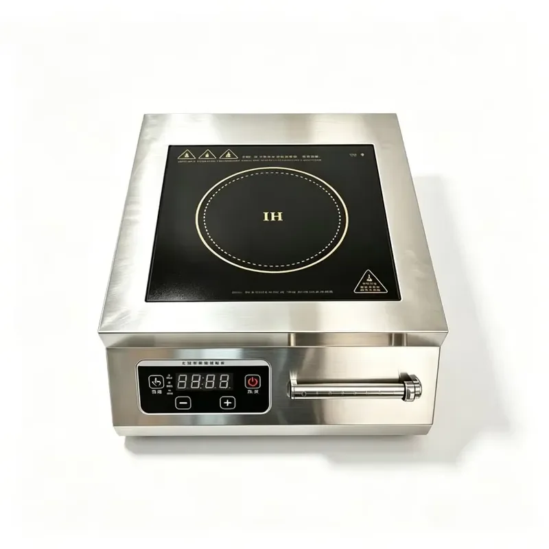 5000W Heavy Duty Flat Induction Cooker 380V Thickened Crystal Glass Panel Durable Commercial Hob for Kitchen Restaurant Use