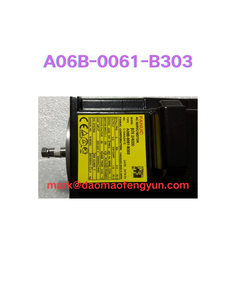 

A06B-0061-B303 Испытание серводвигателя в порядке.