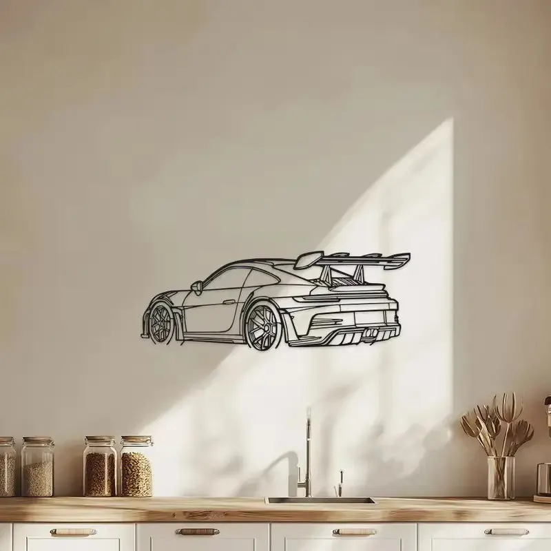 Supercar Silhouette Vinyl Wall Sticker Modern Artist Home Decor Dynamic Racing Car Wall Decal Garage Room Decoration Mural Gift