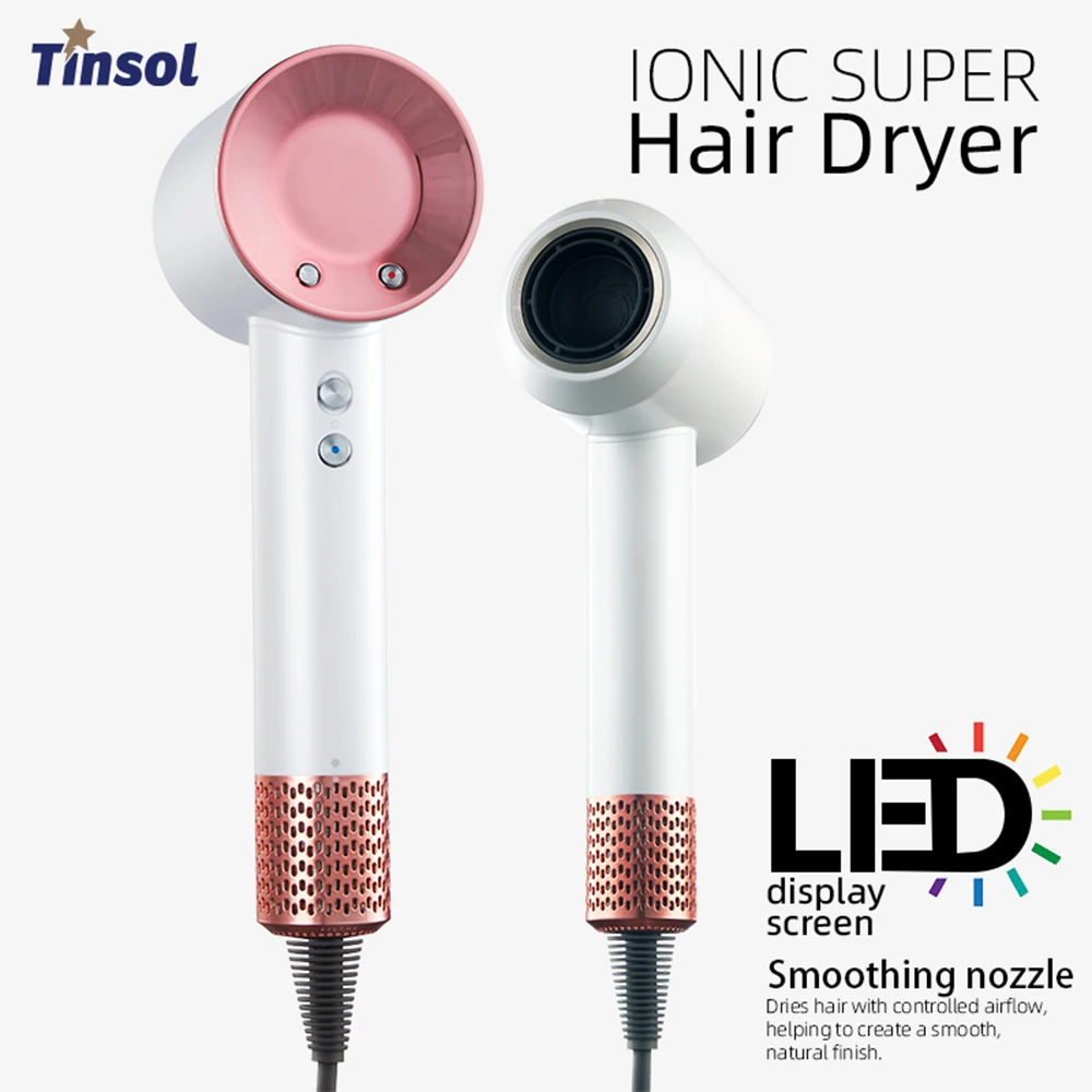 

Tinsol original super professional ionic electric hair dryer home appliances styler 5in1 straighteners for women 220VLED display