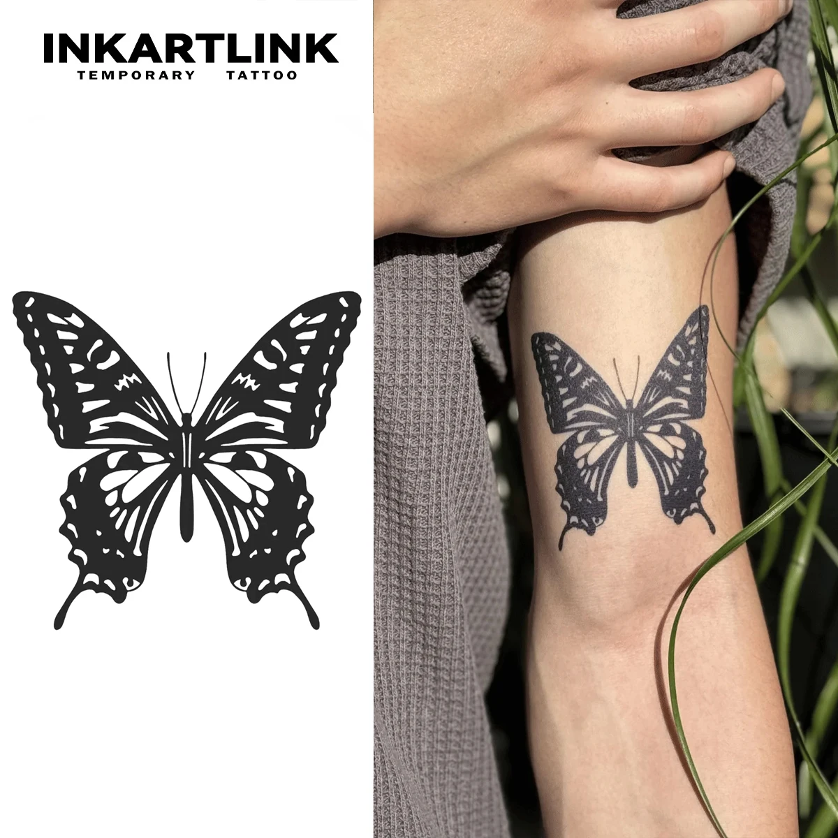 Butterfly Temporary Tattoo,Lasts To 15 Days New Technology Magic Waterproof Semi Permanent Sticker.