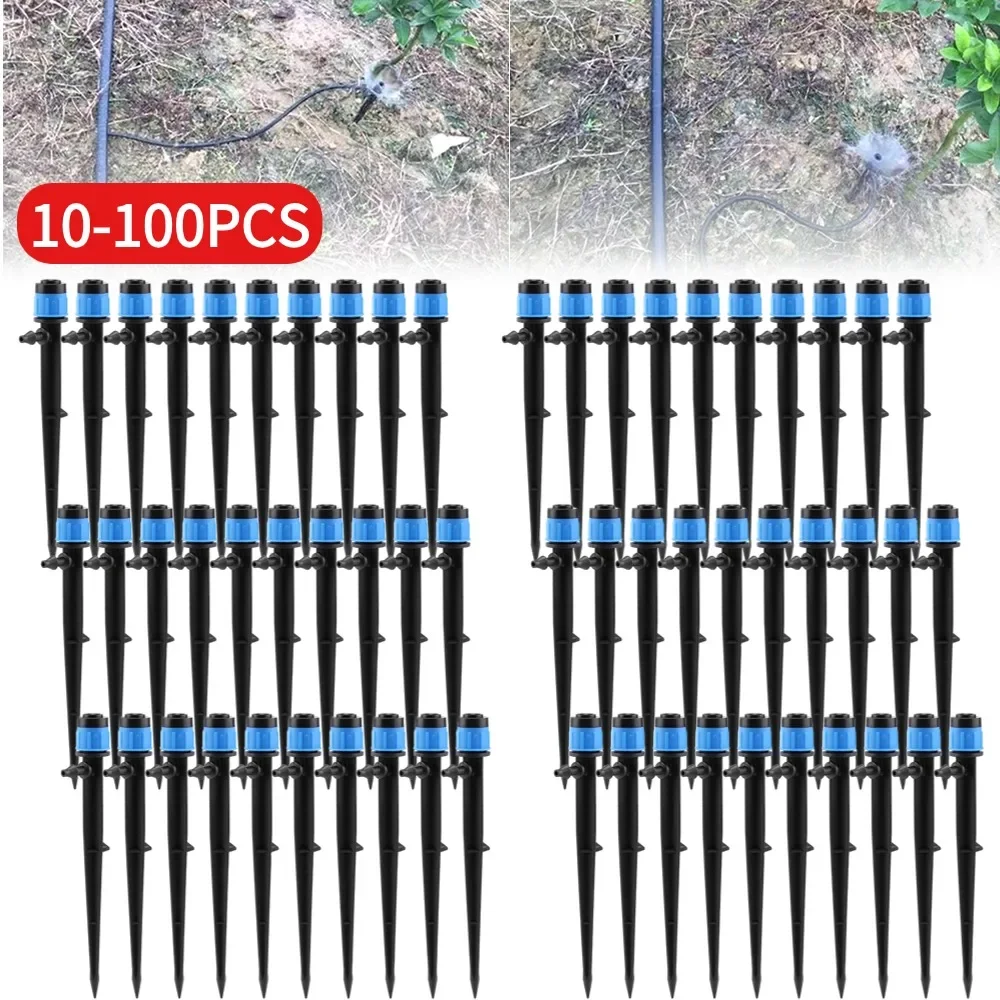 10-100Pcs Garden Micro Drip Irrigation 360 Degrees Rotating Nozzle Sprayer Sprinkler for 4/7\