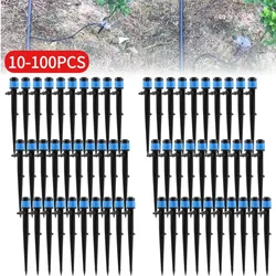 10-100Pcs Garden Micro Drip Irrigation 360 Degrees Rotating Nozzle Sprayer Sprinkler for 4/7