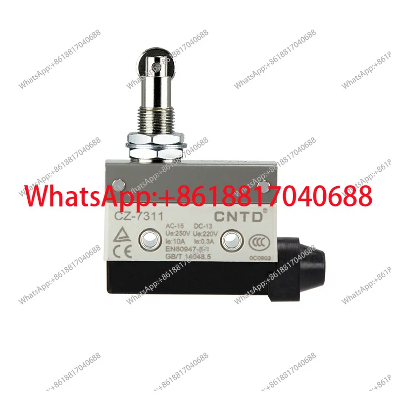 Cntd changde micro interruptor elétrico CZ-7121 interruptor de curso de limite resistente à água auto-redefinição alça longa com rolo