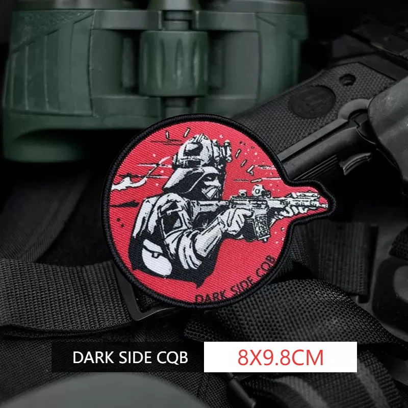 Czarna naszywka taktyczna samuraja Dark Side CQB Hook and Loop Skywalker Patches Morale Badge Military Armband Backpack Sticker