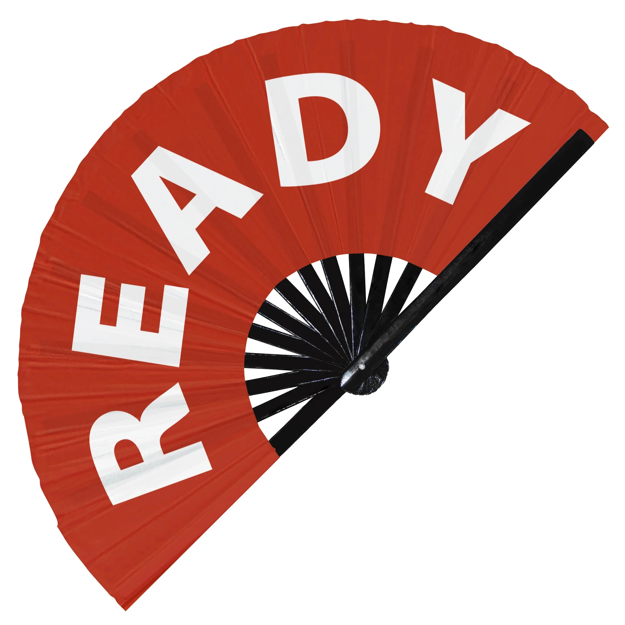 Ready Folding Hand Fan, Bamboo Foldable Hand Fan for Boots on The Ground, Halloween, Dancing. Music Festival, Carnival, EDM