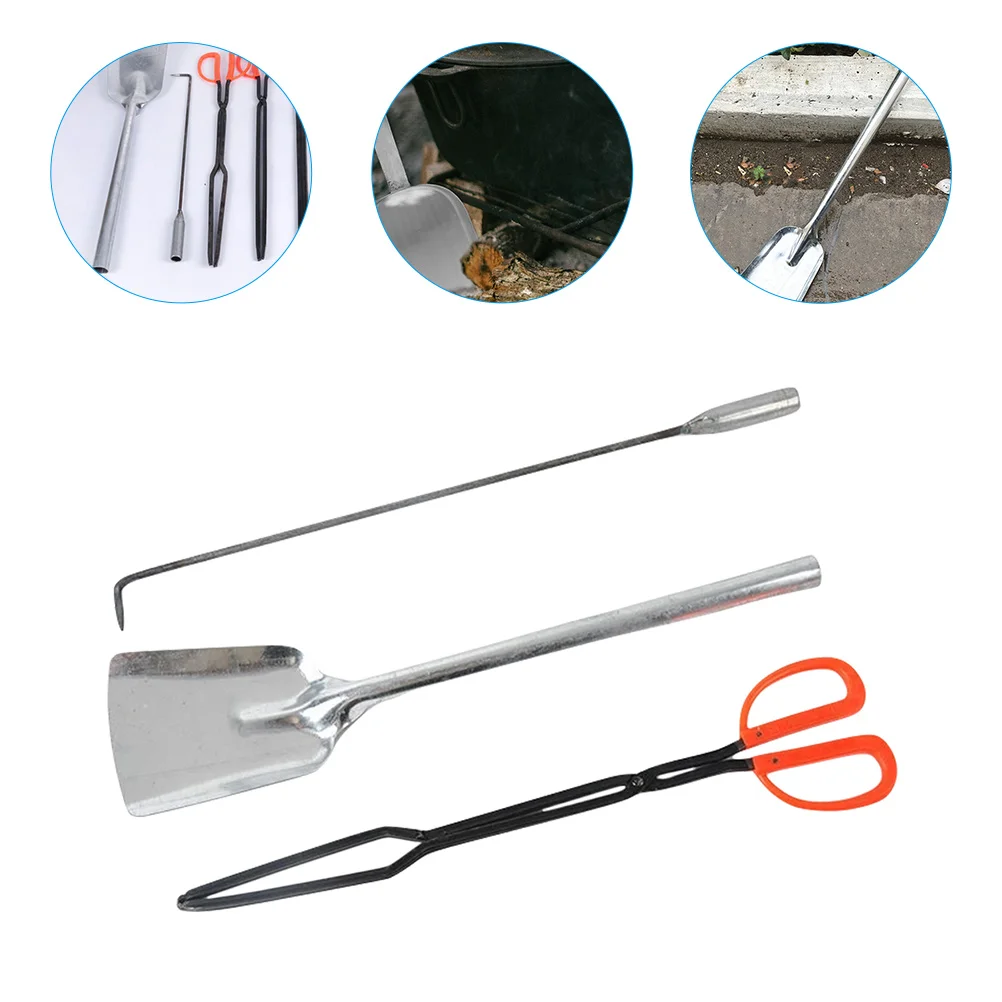 

Набор лопаток для сажи, пожарный захват, угольный гриль, чистый камин, бревно, аксессуар для внутренней дровяной печи, инструмент для гриля для барбекю