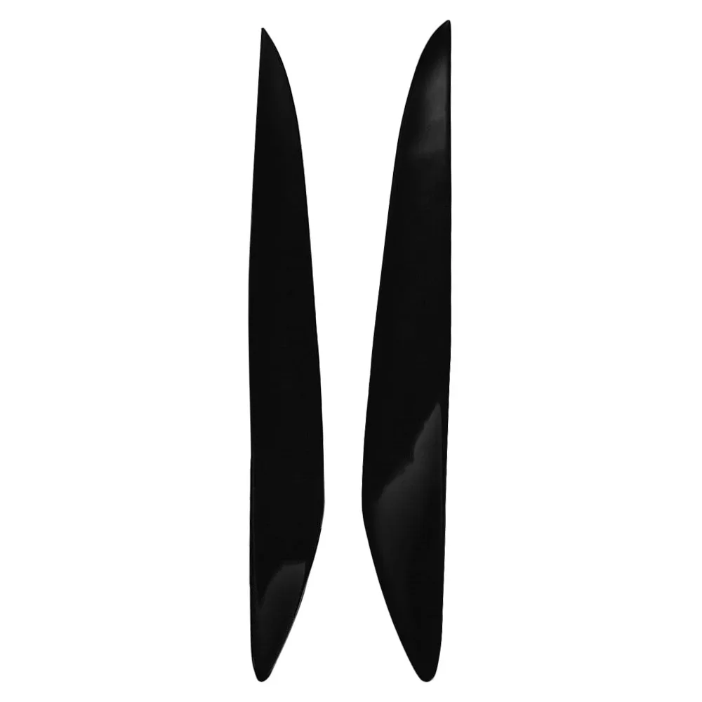 2pcs Gloss Black Front Headlight Eyelids Eyebrow Stickers Cover Trim For Mazda 3 Mazda3 JDM 2010 2011 2012 2013 Car Accessories