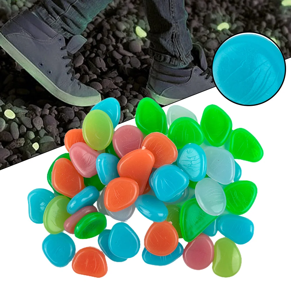 High Quality Hot Sale Brand New Luminous Stones Pebbles Walkaway Aquarium 50PC Glow In Dark Luminous  High Quality