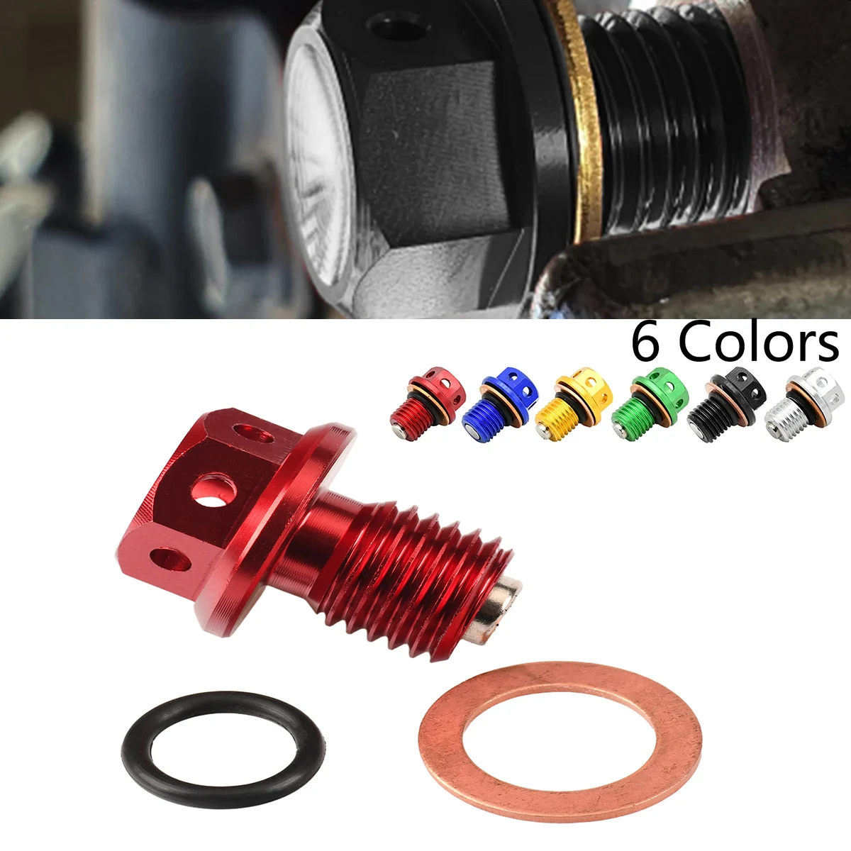 

For Honda Yamaha Kawasaki Motorcycle Accessories M12 Magnetic Oil Plug Screw Oil Sump Nut Drain Oil Drain Magnetic Oil Plug Nut