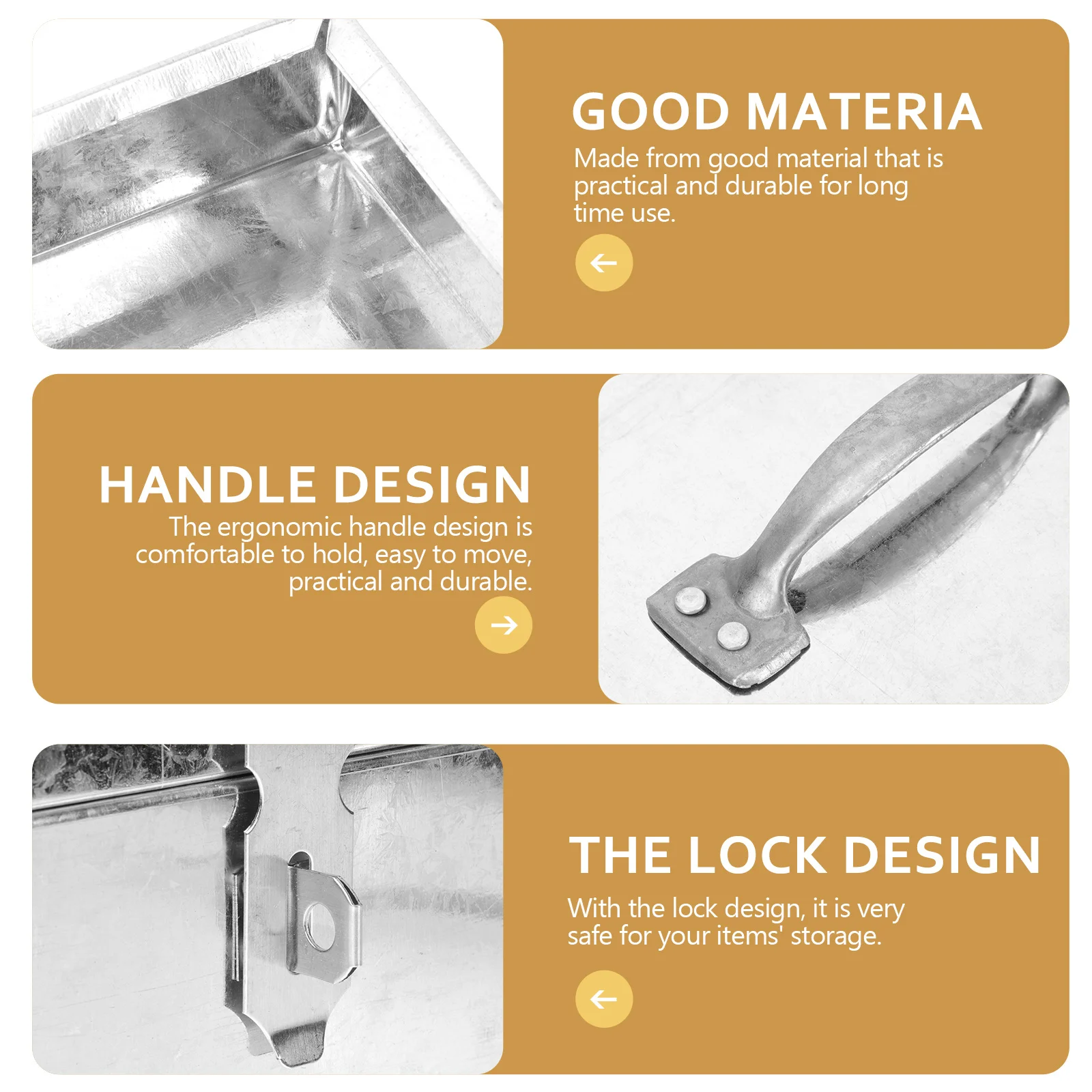 1 قطعة صندوق الأدوات المنزلية صفائح حديد حقيبة للتخزين قفل دائم العملي المحمولة إصلاح المنظم أداة صندوق حامل النقدية