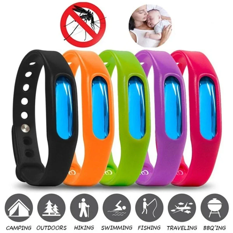 1-10 Uds Anti Mosquito plagas insectos Anti Mosquito pulsera impermeable repelente pulsera cápsula repelente