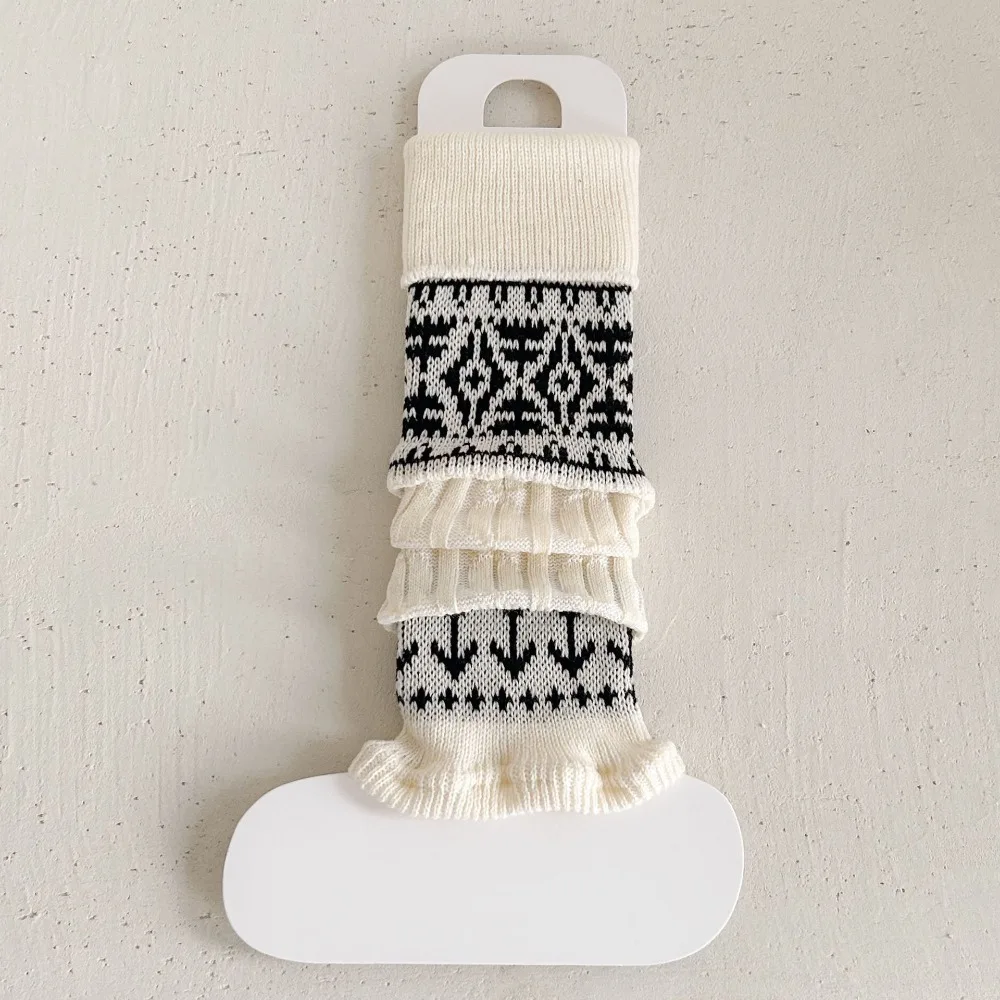 Jk Harajuku الأطفال تدفئة الساق بلون النمط الياباني محبوك غطاء للقدم Kawaii عادية الاطفال الجوارب الطويلة الخريف #1