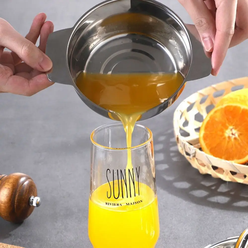 Stainless Steel Manual Juicer with Bowl Filter Orange Reamer Removable Conical Head Hand Pressed Juice Maker Citrus