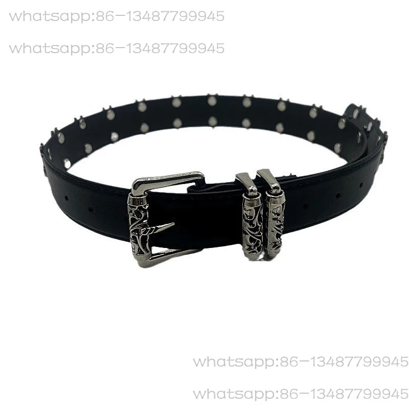 Sword Pin Buckle Belt Couple Style Men's and Women's Belt Star Style Dark Punk Goth Rivet Belt
