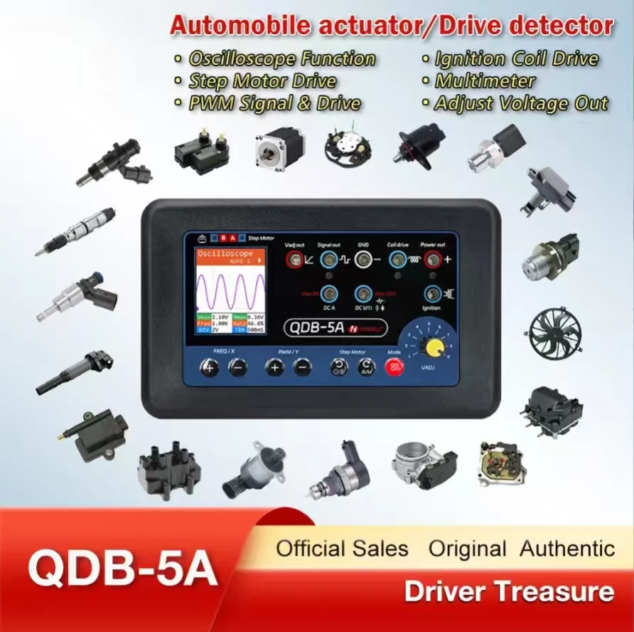 

QDB 5A Auto Actuator Tester Oscilloscope Multimeter QDB-5A Car PWM Drive Stepper Motor Driver Ignition Coil Diagnostic Tools