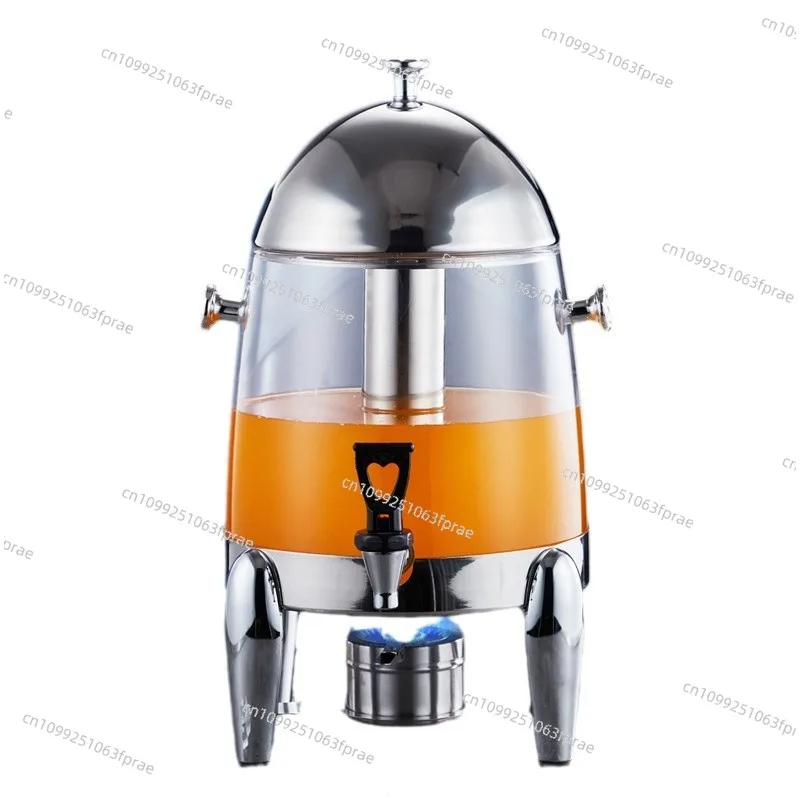 Stainless steel self-service juice ding soy milk drink machine with faucet transparent 12L