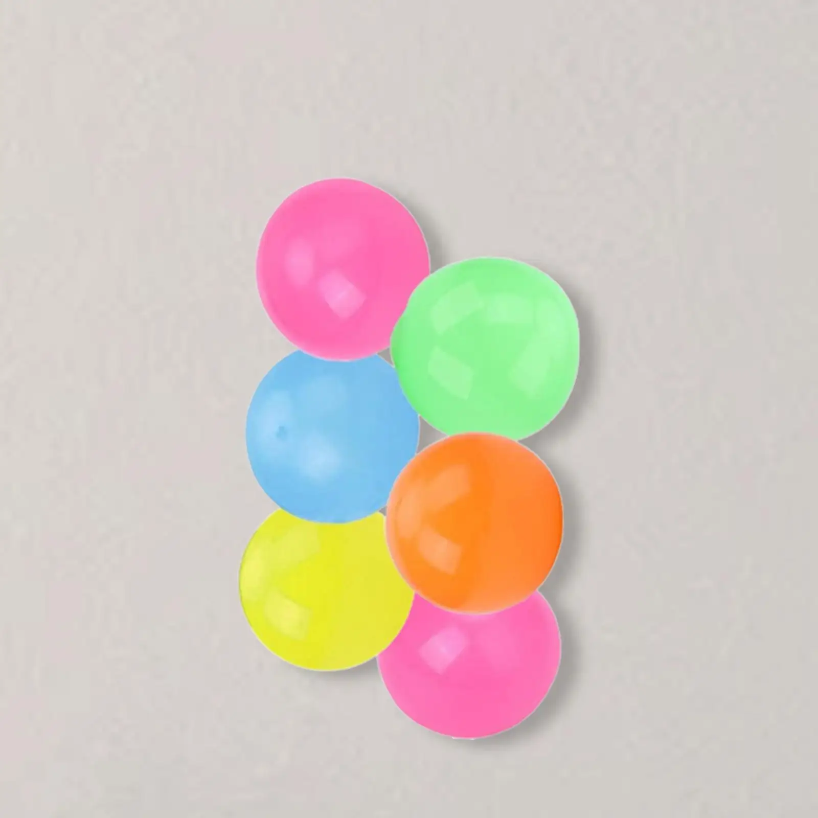 6x Glow in The Dark Sticky Balls Ceiling Balls Stuff Toy for Wall Teens Kids