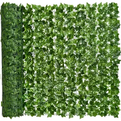 Artificial Ivy Privacy Fence Wall Screen Artificial Hedges Fence and Faux Ivy Vine Leaf Decoration for Outdoor Garden Decor