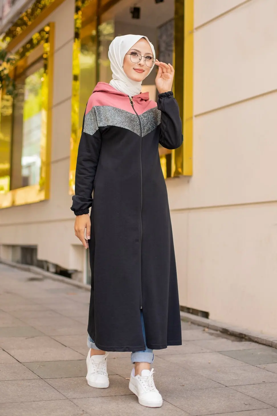 Ferace Black Winter Autumn 2021 Muslim Women Hijab headscarf Islamic Turkey Fas for Women Long Dresses Cardigan Jacket