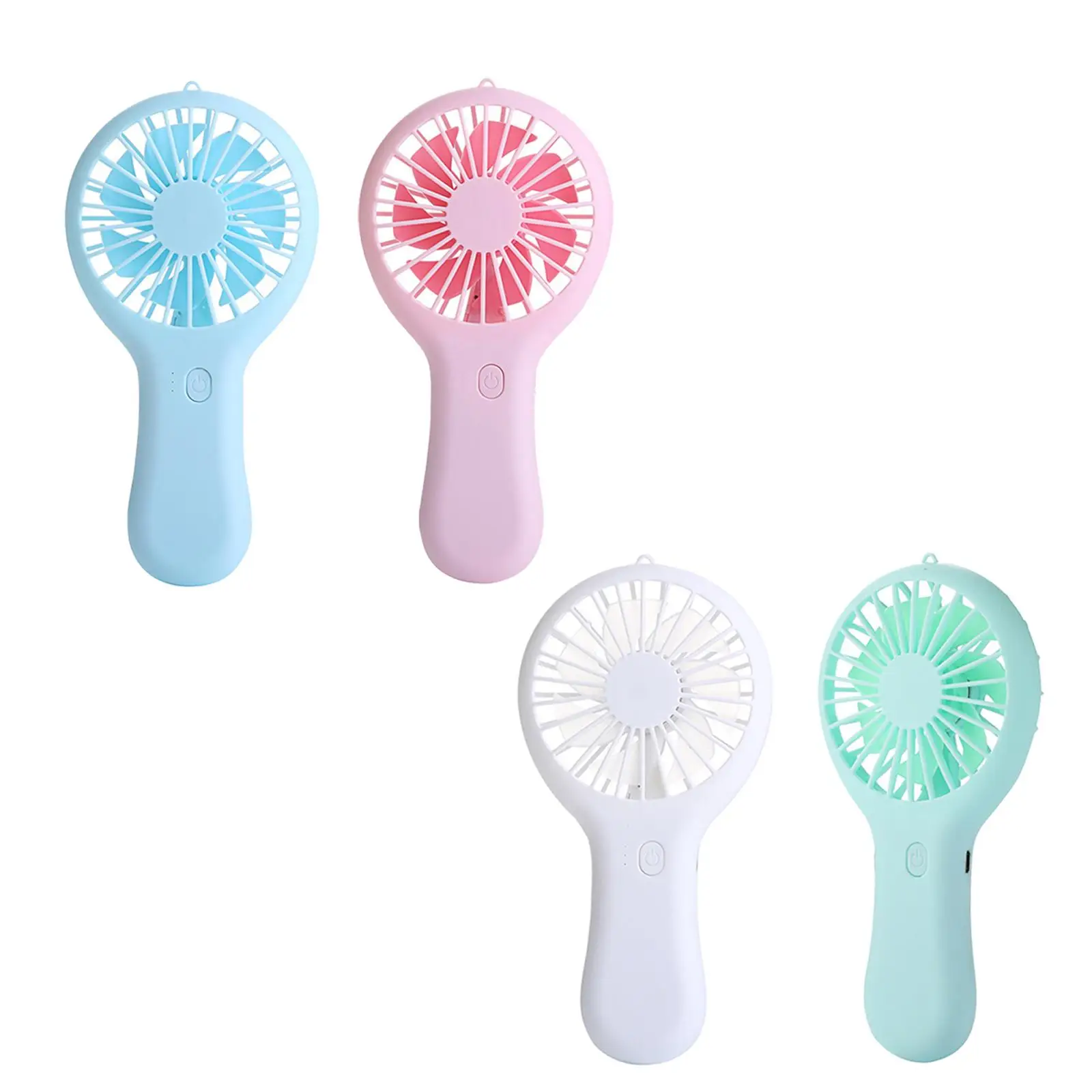 พัดลมคล้องคอชาร์จ USB แบบพกพาปิดเสียงสำหรับโต๊ะทำงานพัดลมมือถือเล็ก