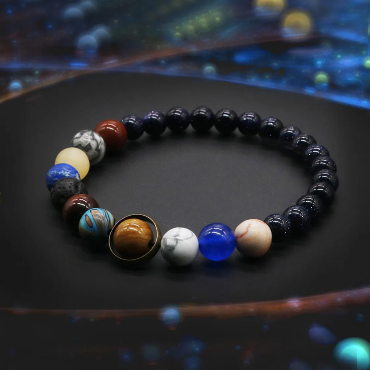 1 Pcs Hot Selling Cosmic Solar System Bracelet Eight Planets Couple Friend Sky Bracelet Jewelry Handmade Accessories Gifts