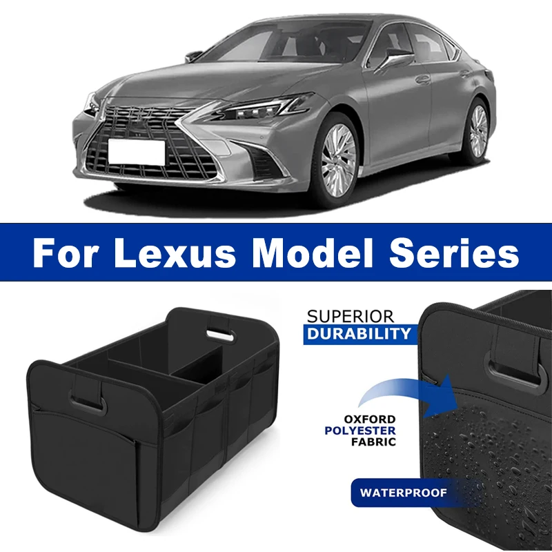 

Foldable Car Organizer Portable Storage Box With Side Net for Lexus IS ES GS LS NX RX GX LX UX RC LC CT HS SC