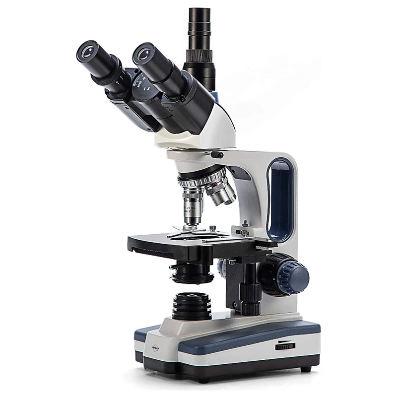 SWIFT SW350T 40X-2500X Biological Trinocular Microscope With 10X 25X Eyepieces, Mechanical Stage, Abbe Condenser